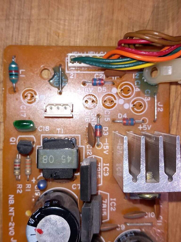 Alpha Juno Power Supply Board ohne Kondensatoren