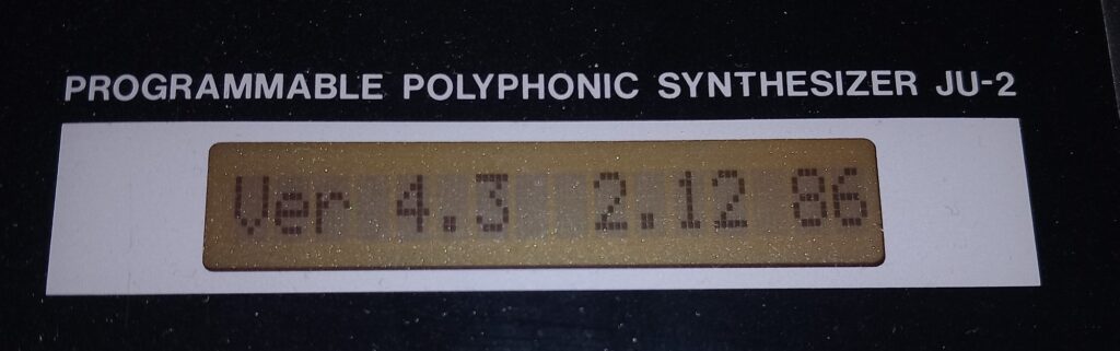 Alpha Juno 2 OS Version