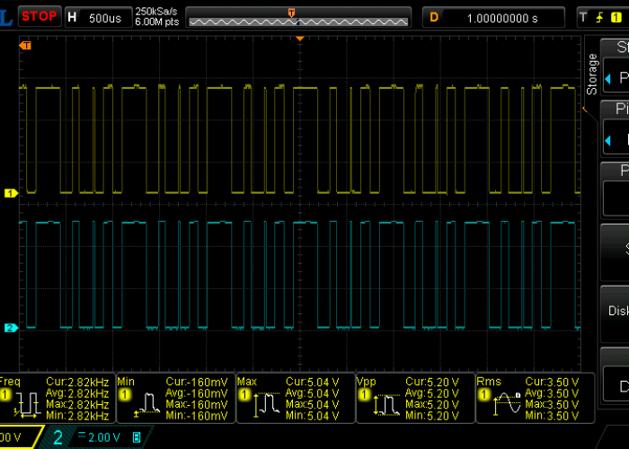Visualsierung Datenbus mit dem Oszilloskop